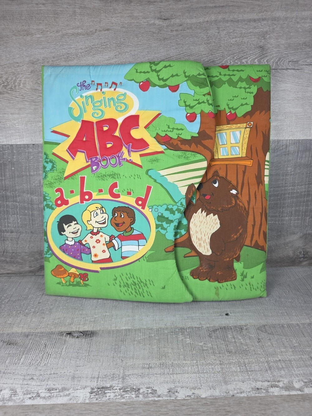 VTG “Our Singing ABC Book" Children Cloth Sound Book English Alphabet b32
